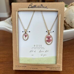 Bellissima Gold Rose Necklace Set